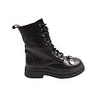 Черевики жіночі Aquamarin чорні натуральна шкіра, 39, фото 3