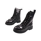 Черевики жіночі Aquamarin чорні натуральна шкіра, 39, фото 5