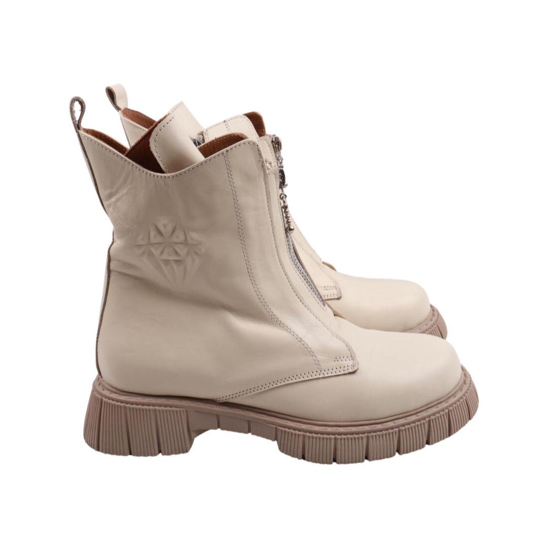 Черевики жіночі Aquamarin бежеві натуральна шкіра, 38, фото 1