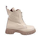 Черевики жіночі Aquamarin бежеві натуральна шкіра, 38, фото 3