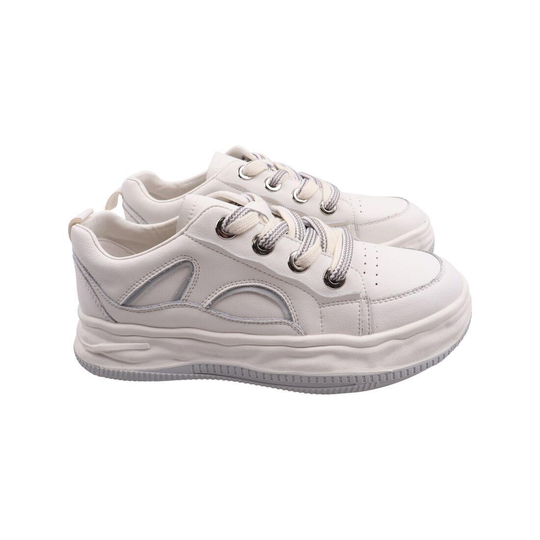 Кеди жіночі Melanda молочні натуральна шкіра, 38, фото 1