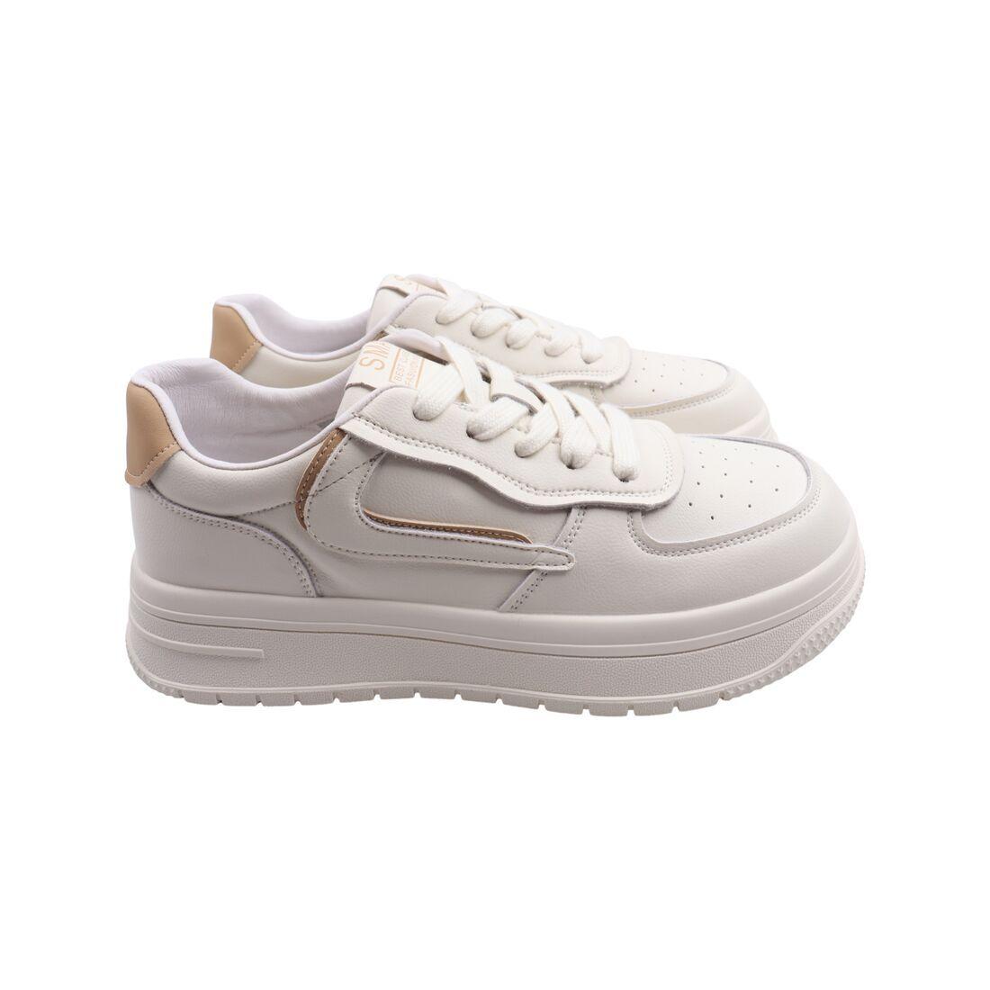 Кеди жіночі Melanda молочні натуральна шкіра, 40, фото 1