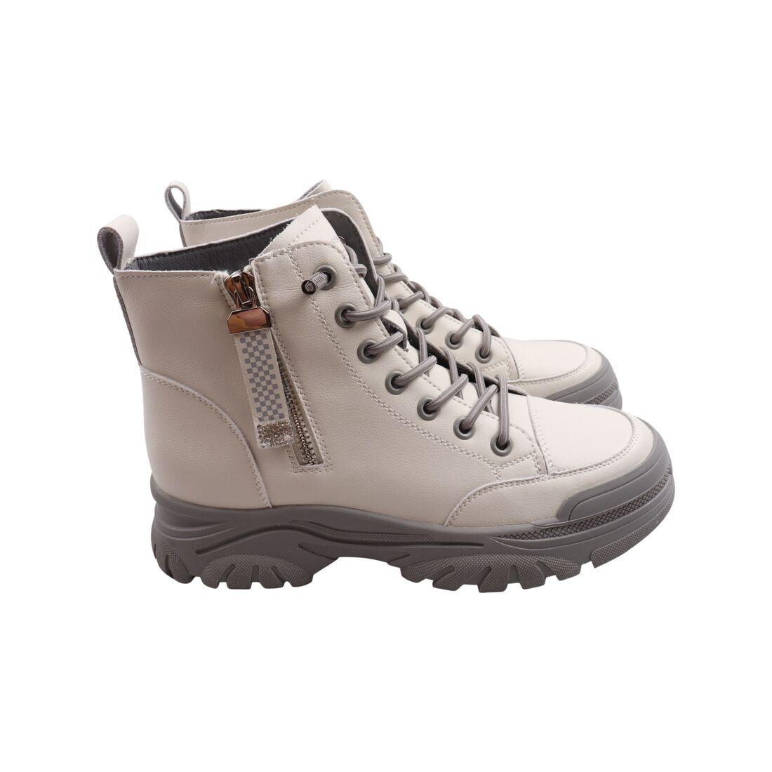 Черевики жіночі Berisstini молочні натуральна шкіра, 37, фото 1