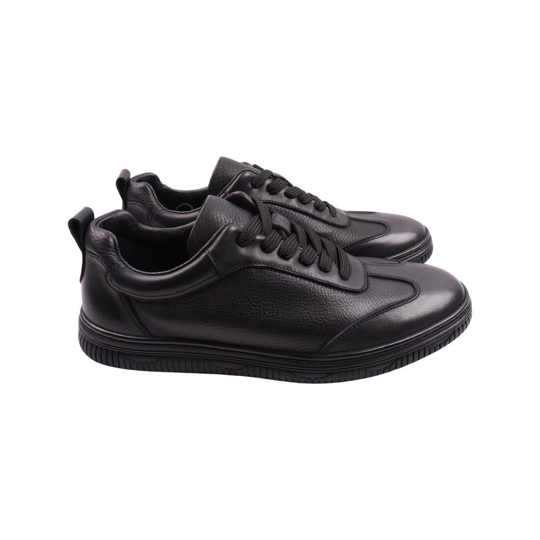 Кеди чоловічі Cosottinni чорні натуральна шкіра, 43, фото 1