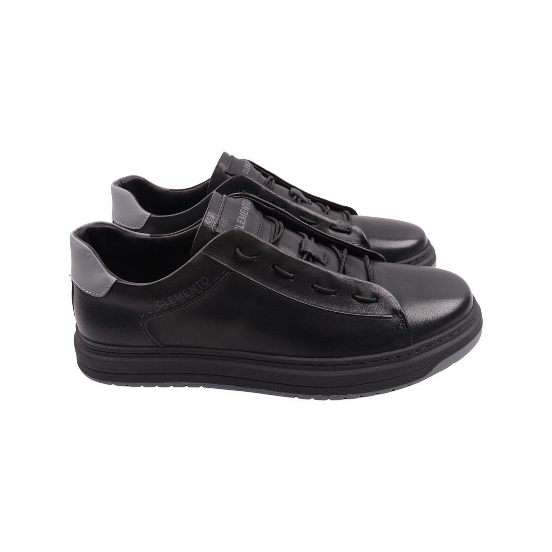 Кеди чоловічі Clemento чорні натуральна шкіра, 40, фото 1