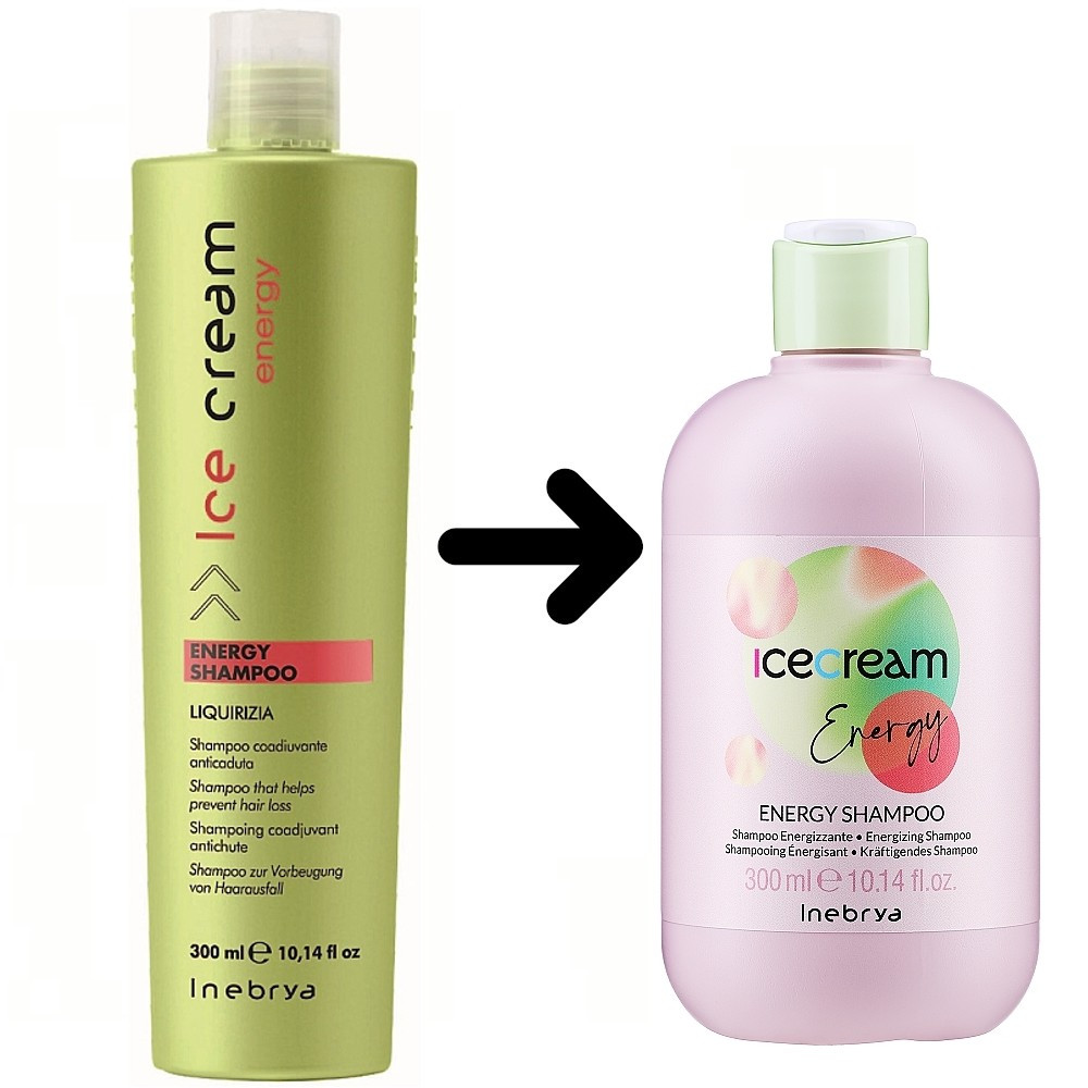 Тонізуючий шампунь проти випадіння волосся Inebrya Ice Cream Energy Shampoo 300 мл