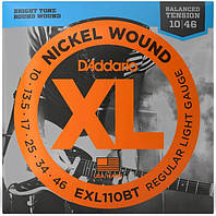 Струны для электрогитары D'Addario EXL110BT XL NICKEL WOUND BALANCED TENSION REGULAR LIGHT (10-46)