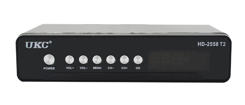 Тюнер цифровий UKC DVB-T2 2558 METAL