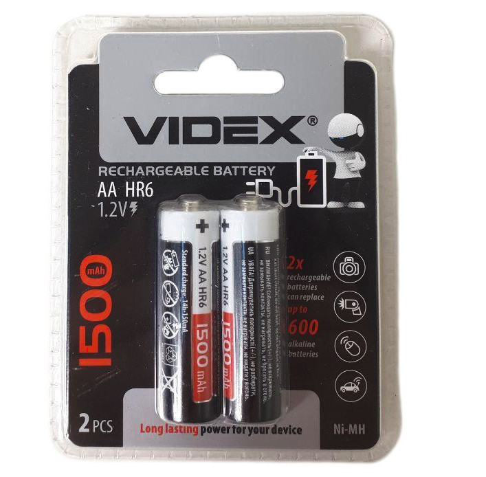 Акумулятори Videx HR6 AA 1500 mAh, 2 шт