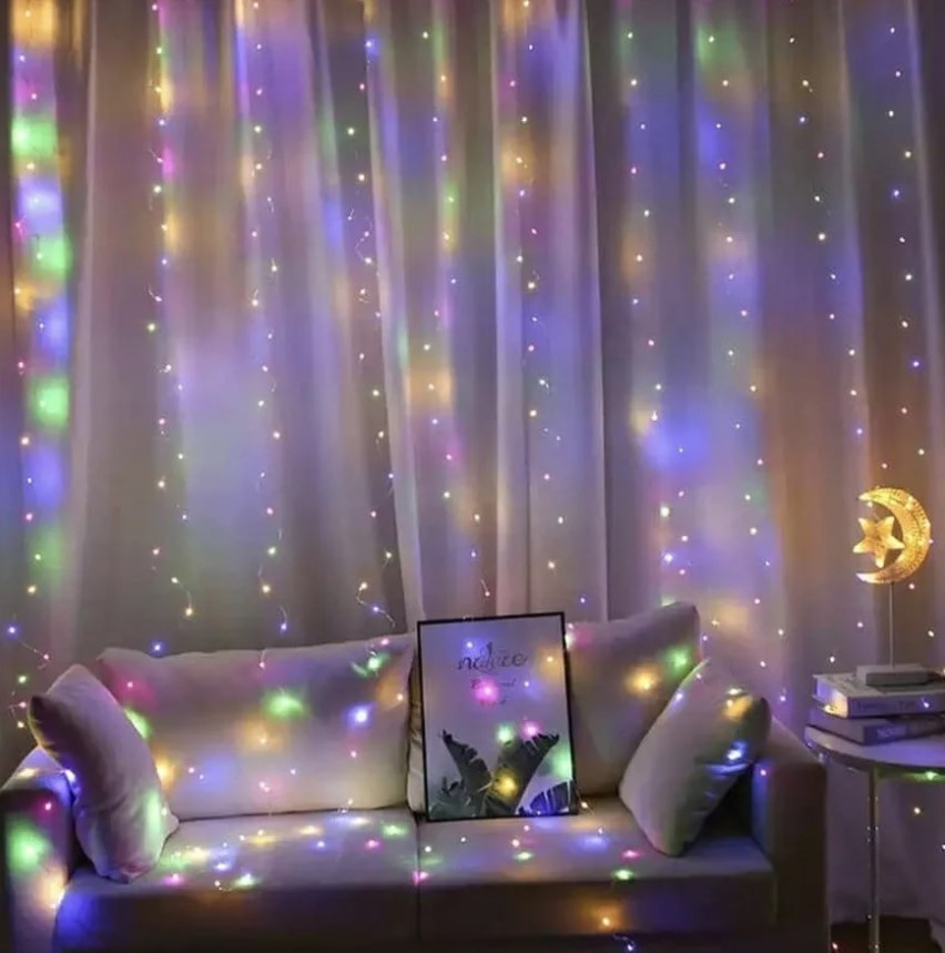 Гірлянда Xmas Водоспад 7906 200LED M-9, 3х2 м, різнокольорова