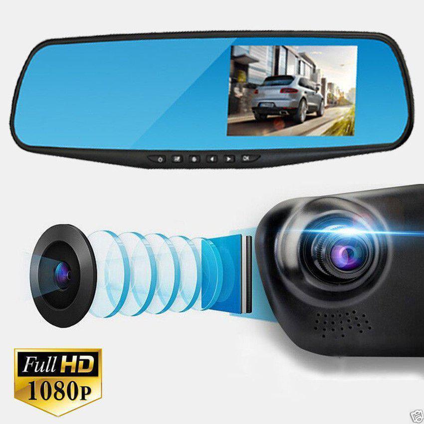 Автомобільний Відеореєстратор дзеркало DVR A1 з двома 2 камерами, фото 1