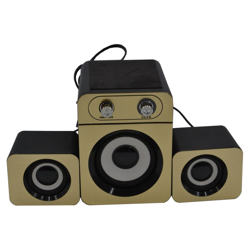 Колонки комп'ютерні USB 2.1 FT-25, золоті