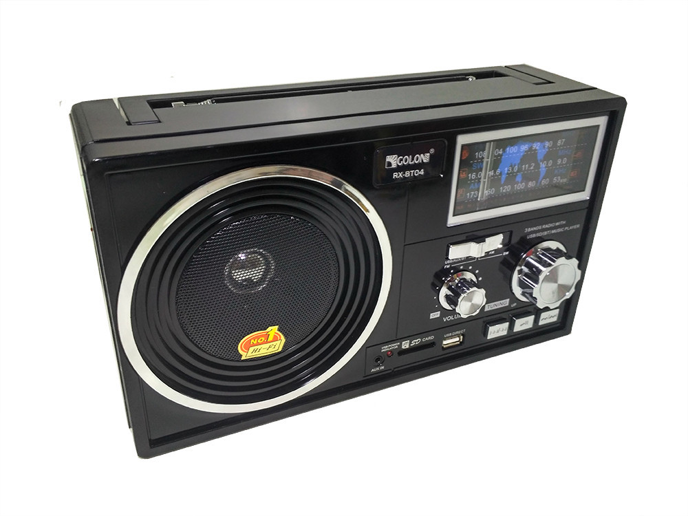 Портативна колонка радіо MP3 USB Golon RX-BT04 c Bluetooth Black
