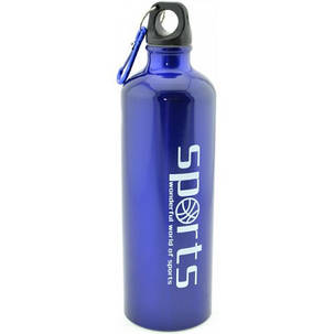 Фляга | термос | пляшка для води з карабіном 8003-750 Sport PP, 750 мл Синя, фото 2