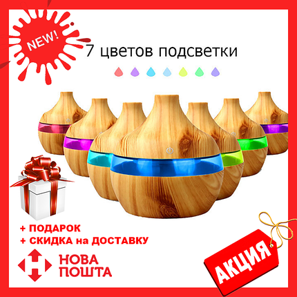Зволожувач повітря Air Purifier KPY-25S | арома лампа з LED підсвічуванням 7 кольорів | очищувач повітря, фото 2