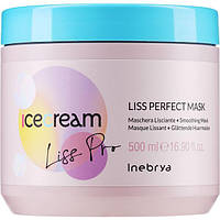 Маска для жестких и непослушных волос Inebrya Ice Cream Liss-Pro Liss Perfect Mask 500 мл.