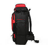 Рюкзак 70 л для полювання, риболовлі, туризму й екстремальних видів відпочинку чорний, фото 5