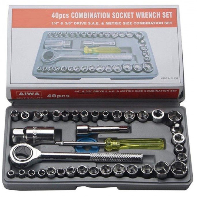 Набір інструментів 40 предметів, Побутовий набір інструментів у кейсі, фото 1