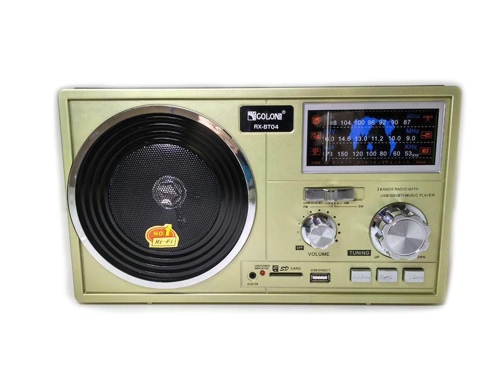 Портативна колонка радіо MP3 USB Golon RX-BT04 c Bluetooth White