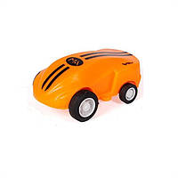 Помаранчева міні машинка з лазером у прозорій колбі Rapid Monster, скажена іграшка SUNROZ S168, спінер