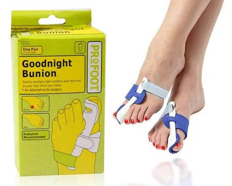 Бандаж-фіксатор на великий палець ноги Goodnight Bunion, Вальгусний коректор для великого пальця, фото 1