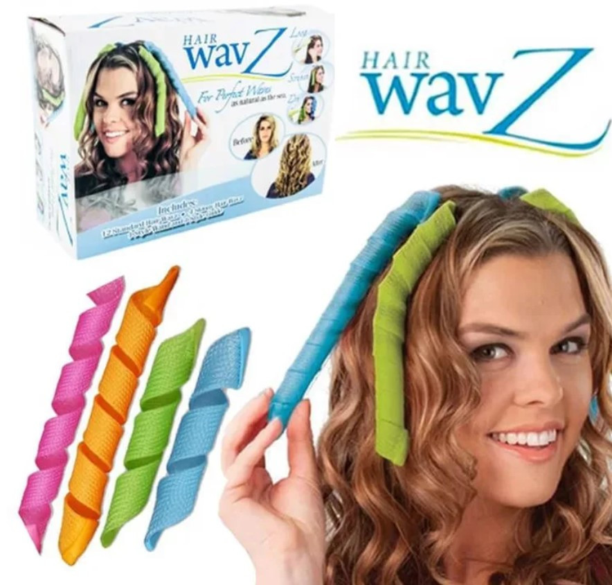Чарівні бігуді для волосся Hair Wavz, Бігуді для завивки, Спіральні бігуді для волосся, Спіральні бігуді для волосся