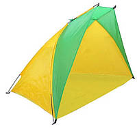 Палатка пляжная тент "Ракушка" желто-зеленый | Автоматическая палатка от солнца