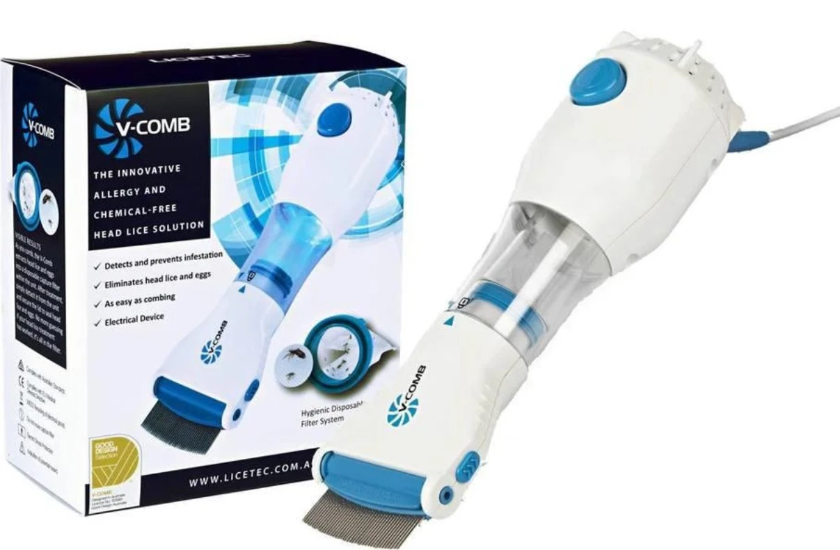 Гребінець електричний для видалення вошей і бліх V-Comb Licetec, Електро гребінь від вошей