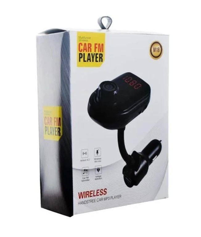 FM модулятор M18, Автомобільний трансмітер, FM-передавач для авто від прикурювача