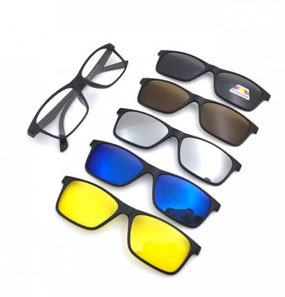 Окуляри сонцезахисні антиблікові Magic Vision 5в1 | Універсальні сонцезахисні окуляри, фото 2