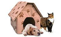 Переносной домик для собак Portable Dog House - мягкая будка для собак | домик для животных