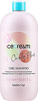 Шампунь для вьющихся волос Inebrya Ice Cream Curly Plus Curl Shampoo 1000 мл.