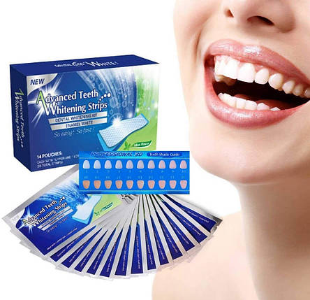 Відбілюючі смужки для зубів Ultra Whitening Gel Strips | Відбілювач для зубів, фото 2