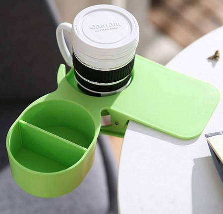 Підстаканник на прищіпці Clip On Table Cup Holder | Підсклянник на стіл, фото 2