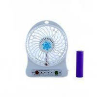 Мини вентилятор mini fan с аккумулятором (Белый)