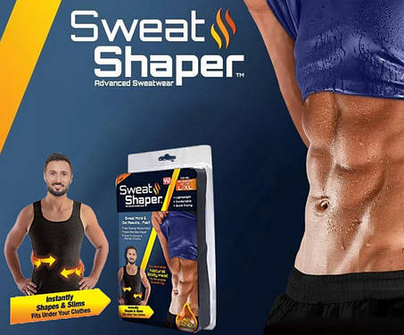 Чоловіча майка для схуднення Sweat Shaper, Одяг для схуднення для чоловіків, Чоловіча стягувальна майка, фото 1