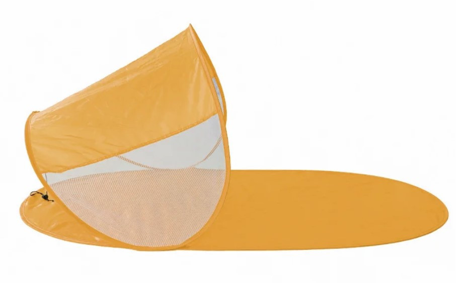 Пляжна підстилка з навісом автоматична (WM-0T328) жовта, Килимок для пляжу, що складається, фото 1