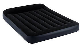 Intex Велюр Ліжко з підголовником, розмір 191х137х25 см | Велюровий надувний матрац