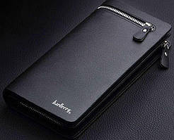 Портмоне Baellerry Italia Чорний - чоловічий гаманець для грошей, карток, телефону.