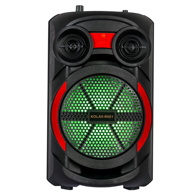 Портативна колонка на акумуляторі з мікрофоном KOLAV-R601 6.5"/USB/FM/Bluetooth, Колонка для музики