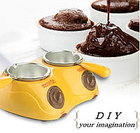 Электрический набор для фондю с двумя чашами Chocolatiere | Фондюшница | Шоколадница