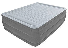 Надувне Ліжко Comfort Plus 152х203х56 см | Двоспальне велюрова надувна ліжко
