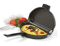 Двойная сковорода для омлета Folding Omelette Pan | Омлетница с антипригарным покрытием
