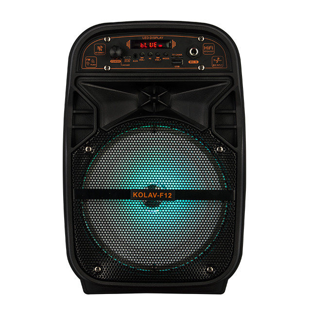 Портативна колонка на акумуляторі з мікрофоном KOLAV-F12 6.5"/USB/TF/FM/Bluetooth/TWS, Колонка для музики