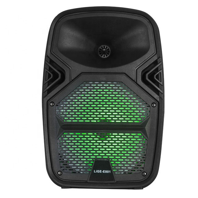 Портативна колонка на акумуляторі з мікрофоном LiGE-E801 8"/USB/TF/FM/Bluetooth, Колонка для музики