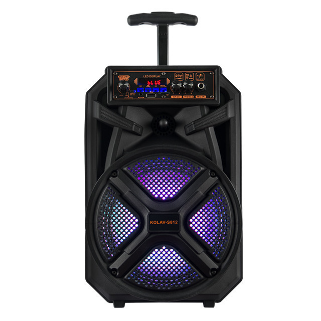Переносна акумуляторна колонка з мікрофоном KOLAV-S812 8"/USB/TF/FM/Bluetooth, Колонка для музики, фото 1