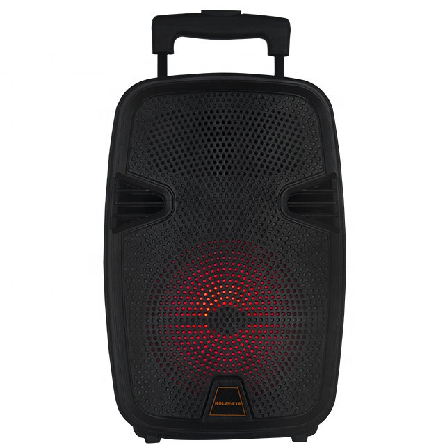 Переносна акумуляторна колонка з мікрофоном KOLAV-F16 8"/USB/TF/FM/Bluetooth, Колонка-валіза