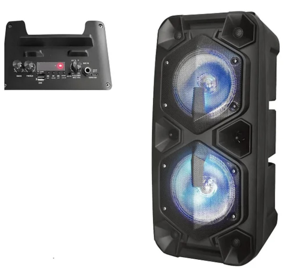 Портативна колонка на акумуляторі з мікрофоном KOLAV-721 6.5"*2/USB/TF/FM/Bluetooth, Колонка для музики