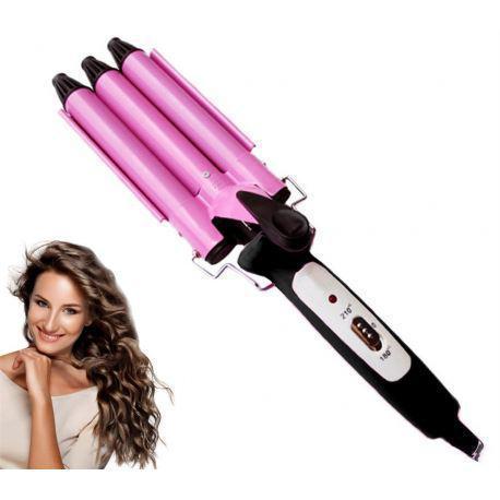 Потрійна плойка для волосся Gemei GM 1956, фото 1