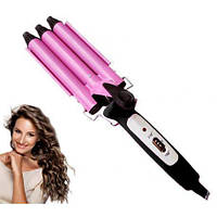 Потрійна плойка для волосся Gemei GM 1956